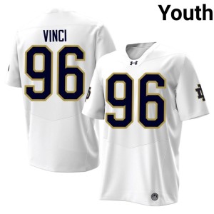 #96 Joseph Vinci White College Football Youth The Irish Alumni Jerseys 375836-386