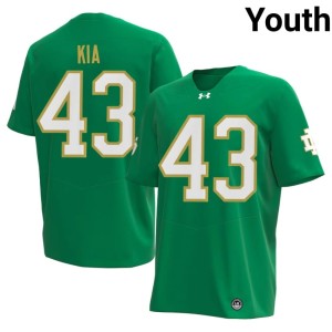 #43 Green High School College Football Notre Dame Fighting Irish Youth Kahanu Kia Jersey 764033-718