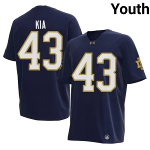 #43 Notre Dame Fighting Irish Navy Game Kahanu Kia Youth College Football Jerseys 650087-730