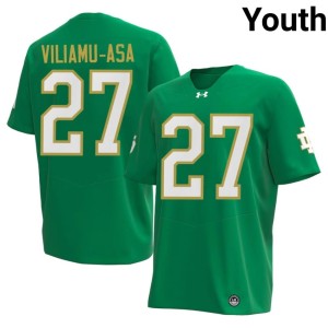 #27 Youth 2026 Green Kyngstonn Viliamu-Asa College Football Notre Dame Fighting Irish Jersey 954643-879