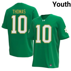 #10 Notre Dame High School College Football Green Loghan Thomas Youth Jerseys 400042-390