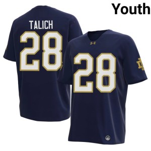 #28 Notre Dame Luke Talich Navy Youth College Football Limited Jersey 798525-990