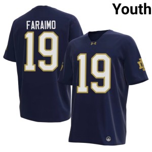 #19 Navy College Football Madden Faraimo Stitched The Irish Youth Jerseys 983681-807