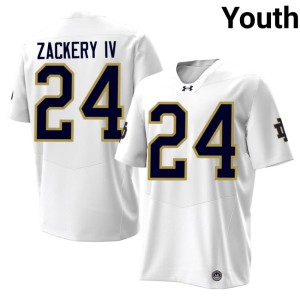 #24 Notre Dame Limited Youth College Football White Mark Zackery IV Jerseys 352001-418