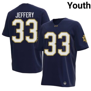 #33 College Football Youth Navy Fighting Irish Matt Jeffery Alumni Jerseys 186786-759