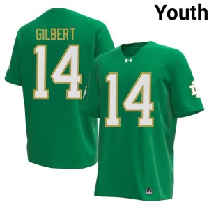 #14 The Irish Micah Gilbert College Football Youth Green NCAA Jersey 431308-727