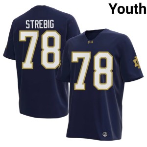 #78 College Football Youth Navy Owen Strebig Notre Dame Fighting Irish Alumni Jerseys 338200-274