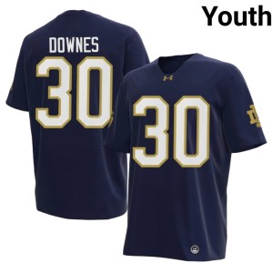 #30 Youth University of Notre Dame Patrick Downes Navy College Football University Jersey 465558-688