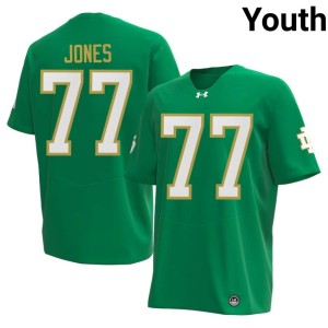 #77 Peter Jones Notre Dame College Football Green Youth NCAA Jersey 313676-630
