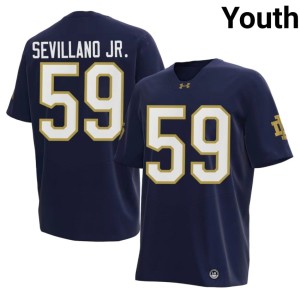 #59 College Football Navy Sean Sevillano Jr. Youth The Irish Limited Jersey 313555-266