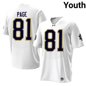 #81 UND 2026 Alan Page Youth White College Football Jersey 602711-799