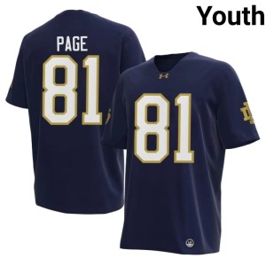 #81 Alan Page Alumni Navy Notre Dame Fighting Irish College Football Youth Jerseys 613885-737