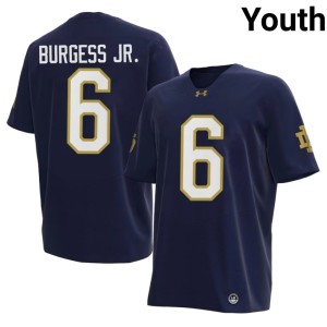 #6 Christopher Burgess Jr. Irish College Football 2026 Youth Navy Jerseys 669367-568