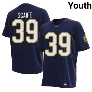 #39 Replica College Football UND Jasper Scaife Navy Youth Jerseys 535250-226