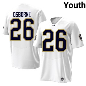 #26 White Player Javian Osborne Youth Fighting Irish College Football Jerseys 575219-846
