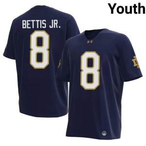 #8 Notre Dame Fighting Irish Jerome Bettis Jr. College Football Youth Navy Limited Jersey 413687-203