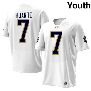 #7 White Stitched Notre Dame Fighting Irish Youth John Huarte College Football Jerseys 653693-195