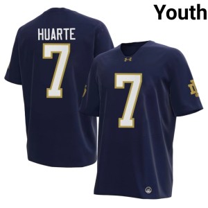 #7 Youth Navy 2026-27 College Football John Huarte ND Jersey 404709-956
