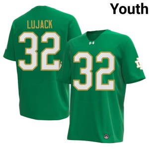 #32 Johnny Lujack Notre Dame Fighting Irish Youth College Football Alumni Green Jerseys 763799-799