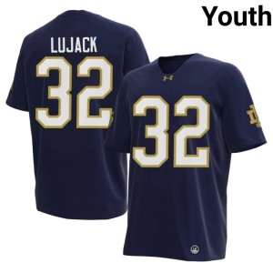 #32 ND College Football NCAA Johnny Lujack Navy Youth Jersey 602330-987