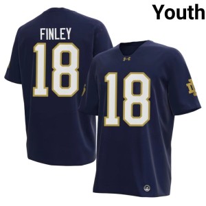#18 Navy Kaydon Finley Youth College Football Player Notre Dame Jersey 208034-465