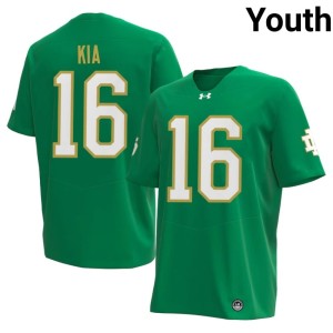 #16 Ko'o Kia ND College Football High School Green Youth Jersey 501034-363