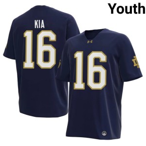 #16 UND Game Navy Youth College Football Ko'o Kia Jersey 829209-996