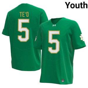 #5 University of Notre Dame Manti Te'o Alumni Green College Football Youth Jersey 574278-789