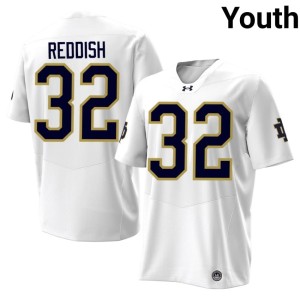 #32 Youth Stitched College Football White UND Nick Reddish Jerseys 662817-365