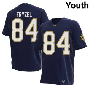 #84 Youth Navy Official College Football Preston Fryzel Notre Dame Fighting Irish Jersey 446243-979