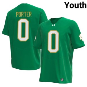 #0 Youth Green Quincy Porter Irish College Football Alumni Jersey 120019-409