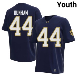 #44 College Football Stitched UND Youth Rodney Dunham Navy Jersey 743938-764