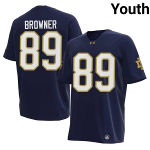 #89 University of Notre Dame Youth Ross Browner Navy College Football Alumni Jerseys 528477-418