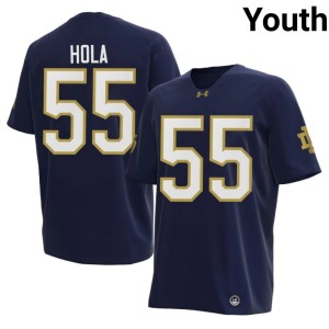 #55 UND College Football Navy Youth Tiki Hola High School Jersey 539558-150