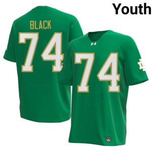 #74 Game ND College Football Youth Will Black Green Jerseys 229118-555